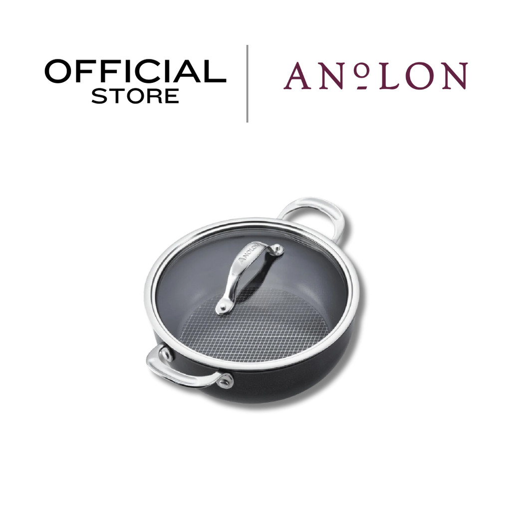 ANOLON X หม้อตุ๋นอลูมิเนียม 2 หูจับ พร้อมฝา ขนาด 24 ซม./3.8 ลิตร Casserole (14334-T)