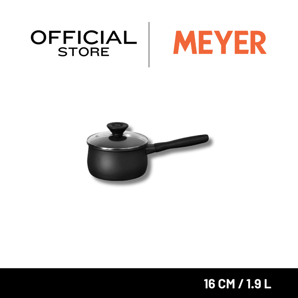 MEYER MIDNIGHT หม้อมีด้ามจับ hard-anodize ขนาด 16 ซม./1.9 ลิตร พร้อมฝา Saucepan (85095-TE12)