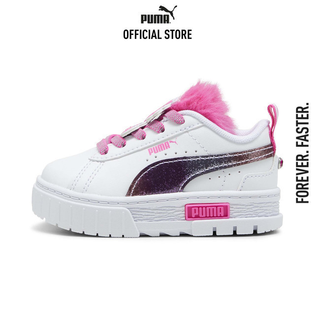PUMA KIDS - รองเท้าผ้าใบเด็กวัยหัดเดิน PUMA x TROLLS Mayze สีขาว  39652801