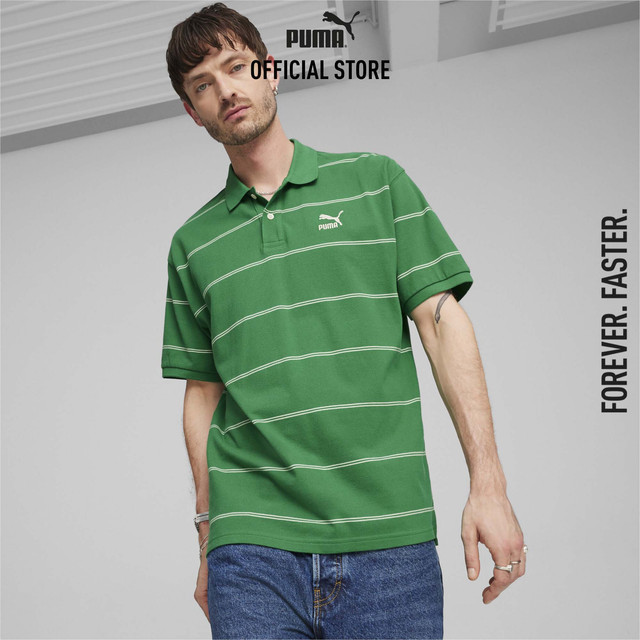 PUMA PRIME/SELECT - เสื้อโปโลผู้ชาย PUMA TEAM สีเขียว 62435386