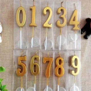 😍COD😍เทียนตัวเลขสีทอง เทียนวันเกิดHappy birthdayพร้อมส่ง