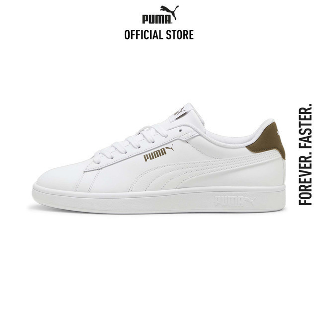 PUMA BASICS - รองเท้าผ้าใบ Smash 3.0 L สีขาว 39098721
