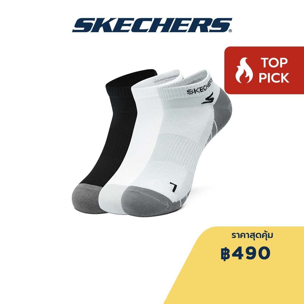 Skechers สเก็ตเชอร์ส ถุงเท้ายูนิเซ็กส์ Unisex Low cut sock Accessory - P124U002-03EU