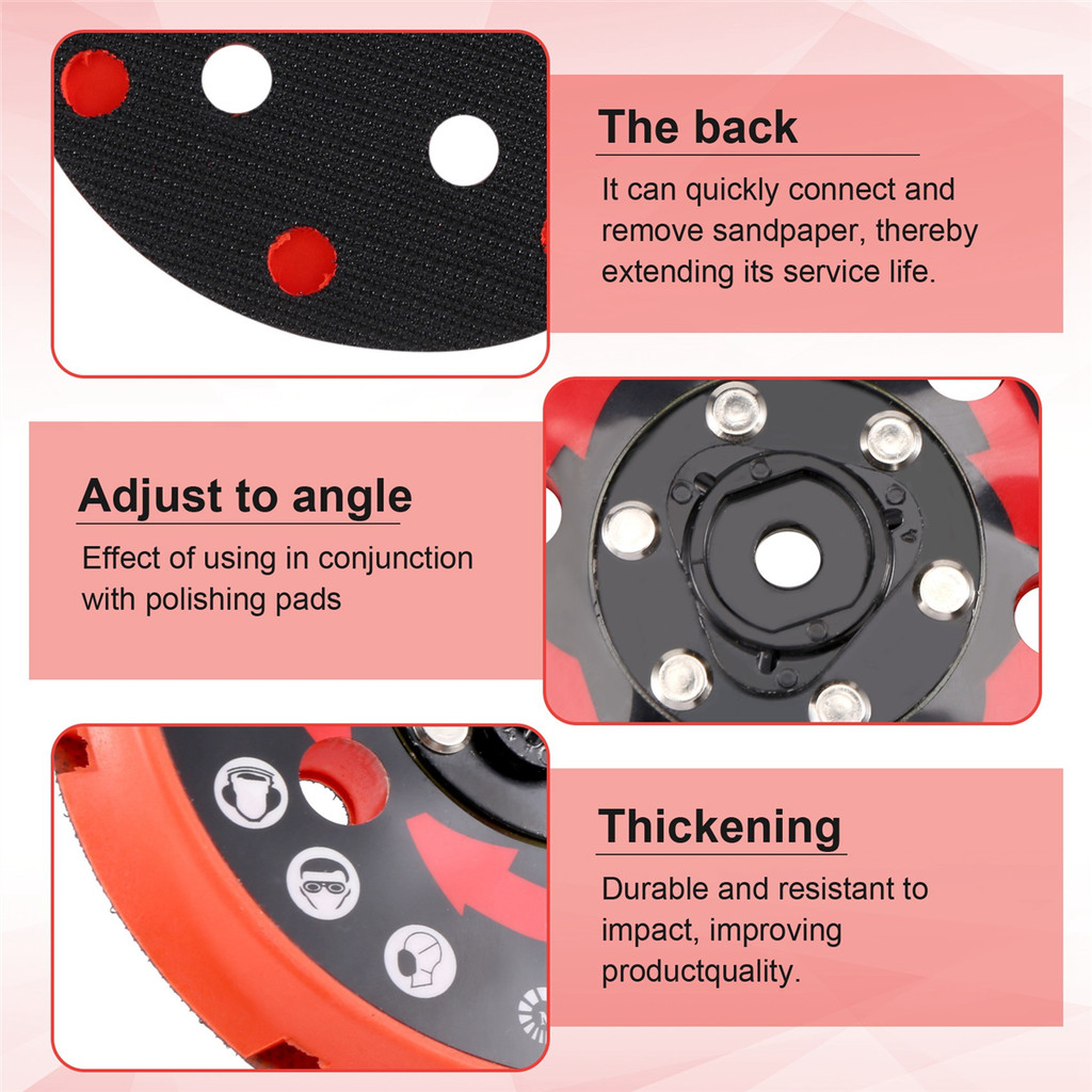 Sanding Pad Backing Plate Back Holder สําหรับ DAS-21E เครื่องขัดแอ็คชั่นคู่บางส่วน Da Polisher 5 นิ้ว ราคา ถูกที่สุด ดีลบีเคเค แกลเลอรีภาพที่ 8