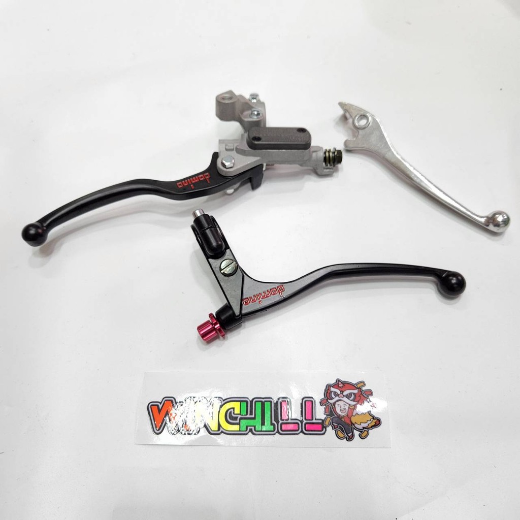 ปั๊มบนย่อ + มือเบรค + มือครัช DMN แถมมือเบรคชุบ WAVE110i / WAVW125 ใส่รถตระกูลฮอนด้าได้ทุกรุ่น