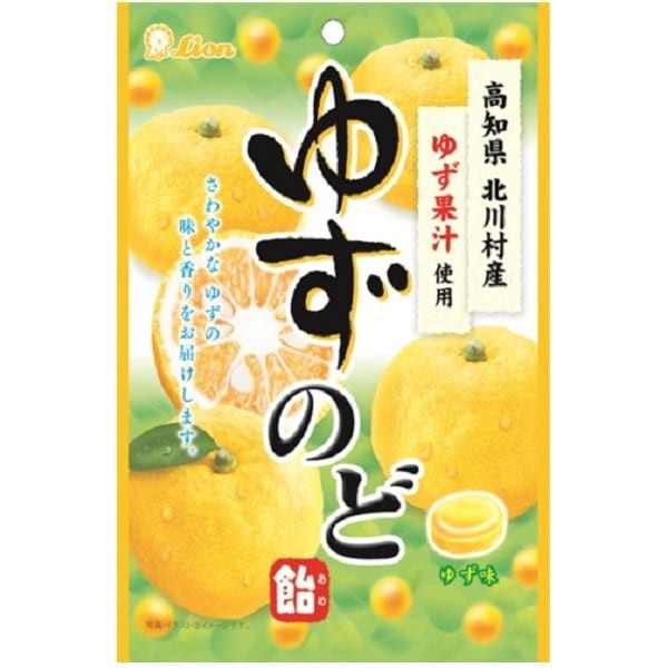Lion Yuzu throat lozenge 73gThis throat lozenge is made with fragrant yuzu juice from Kitagawa Vill 