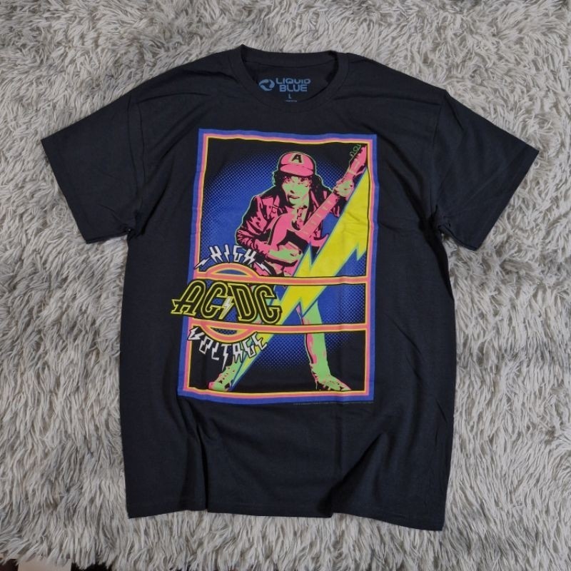 เสื้อวง Liquid blue  ลาย ACDC มือ1 ลิขสิทธิ์แท้ tee.