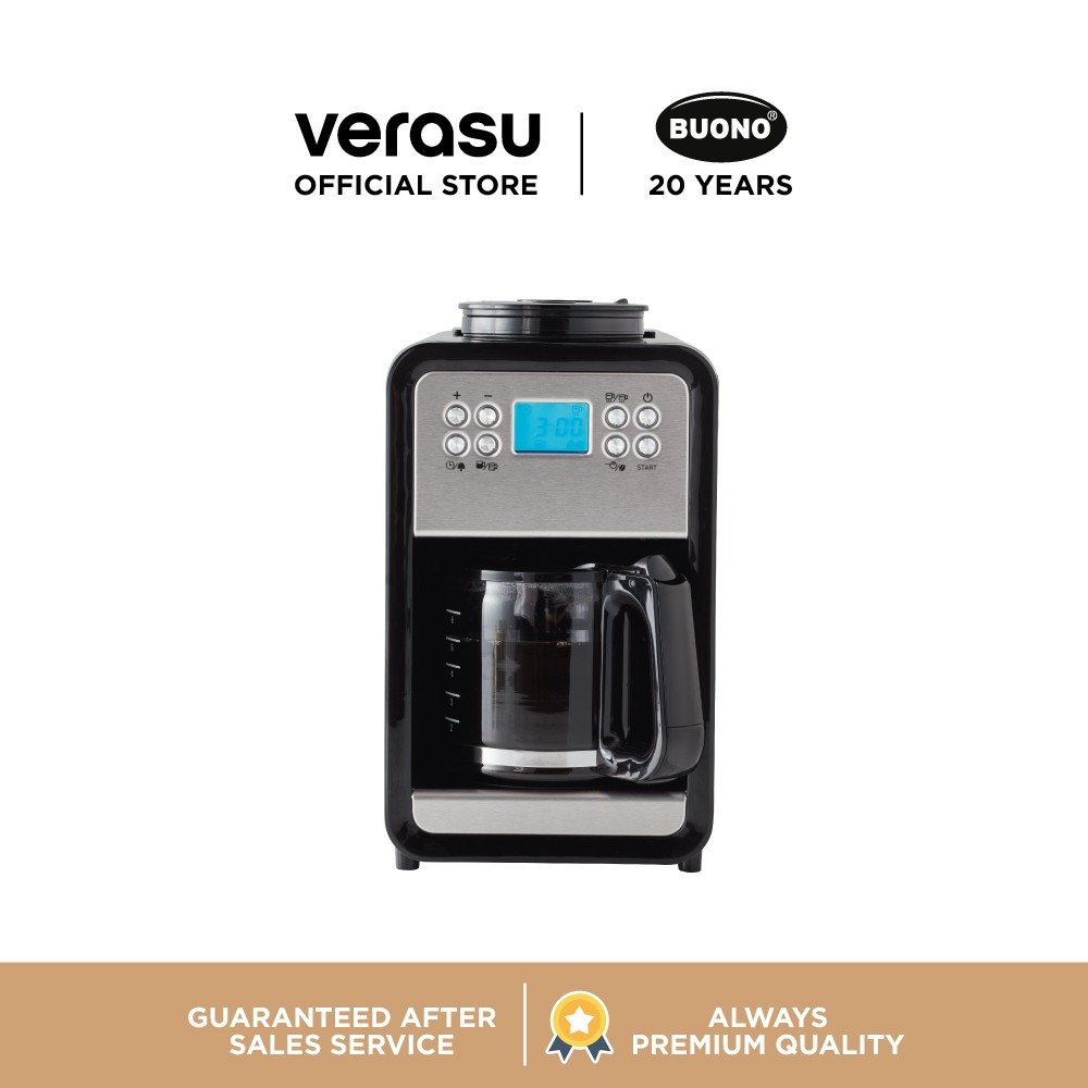 BUONO เครื่องชงกาแฟดริปมีเครื่องบดในตัว สำหรับ 6 ถ้วย รุ่น BUO-326881