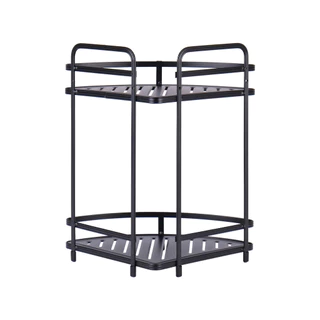 MARINE ชั้นเหล็กเข้ามุม 2 ชั้น Ebony 2 รุ่น MR-HT-SJ2B |ZWF|