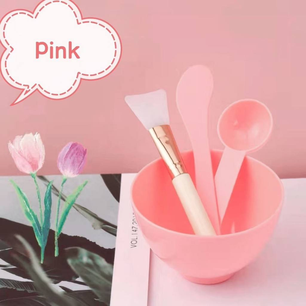 Glamsparkbeauty Spa Mask Tool Mask Bowl Conditioner Bowl Stirrer ช้อนวัดพลาสติกหน้ากากแปรง