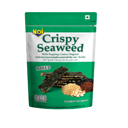 สาหร่าย อบกรอบ ผสมธัญพืช Noi Seaweed Original 40G ขนมขบเคี้ยว