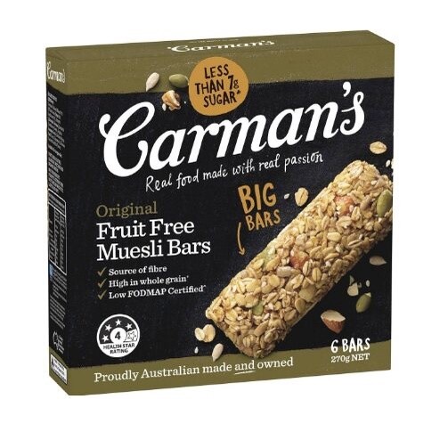 Carman'S Original Muesli Bars 270G โปรตีนบาร์ โปรตีน โปรตีนแท่ง โปรตีนเสริม ขนมโปรตีน