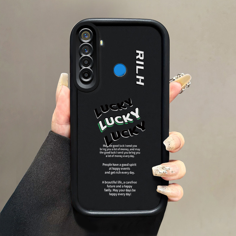 เคสสำหรับ Realme 5 5i 5s 6i C3 C3i Narzo 10 Narzo 10A Narzo 20A เคสป้องกันการกระแทกซิลิโคนเคสนิ่มใส่โทรศัพท์โชคดี