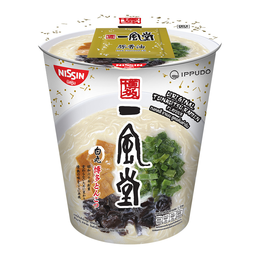 🐉 นิสชินคัพอิปปุโดะ รสทงคตสึต้นตำรับ 77 กรัม ✨ NISSIN IPPUDO ORIGINAL TONKOTSU RAMEN 77 G. 🏮 บะหมี่ 