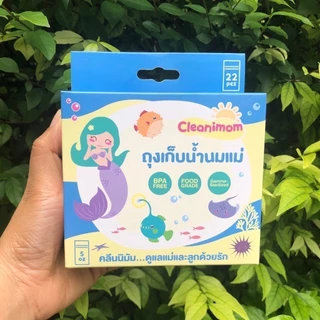 12กล่อง ถุงเก็บน้ำนมแม่ Cleanimom ช่วยลดกลิ่นหืนในน้ำนมแม่ ถุงหนา ตั้งได้ ขนาด 3oz/5oz/8oz ลายเงือกน้อยสุดน่ารัก