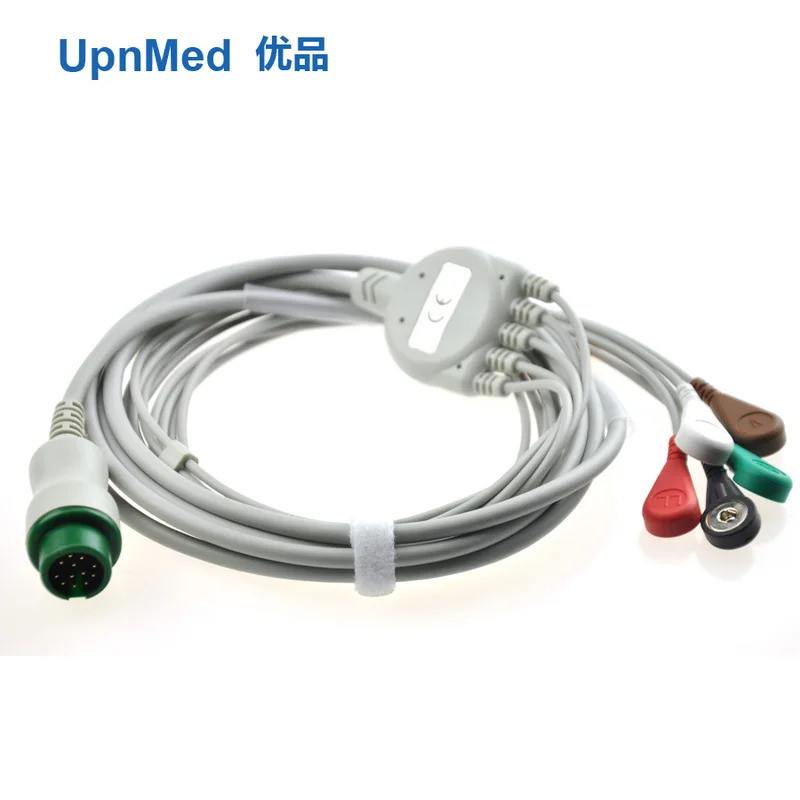 ✥ สาย ECG Mindwires 3-Lead พร้อมสาย Leadwires Snap AHA