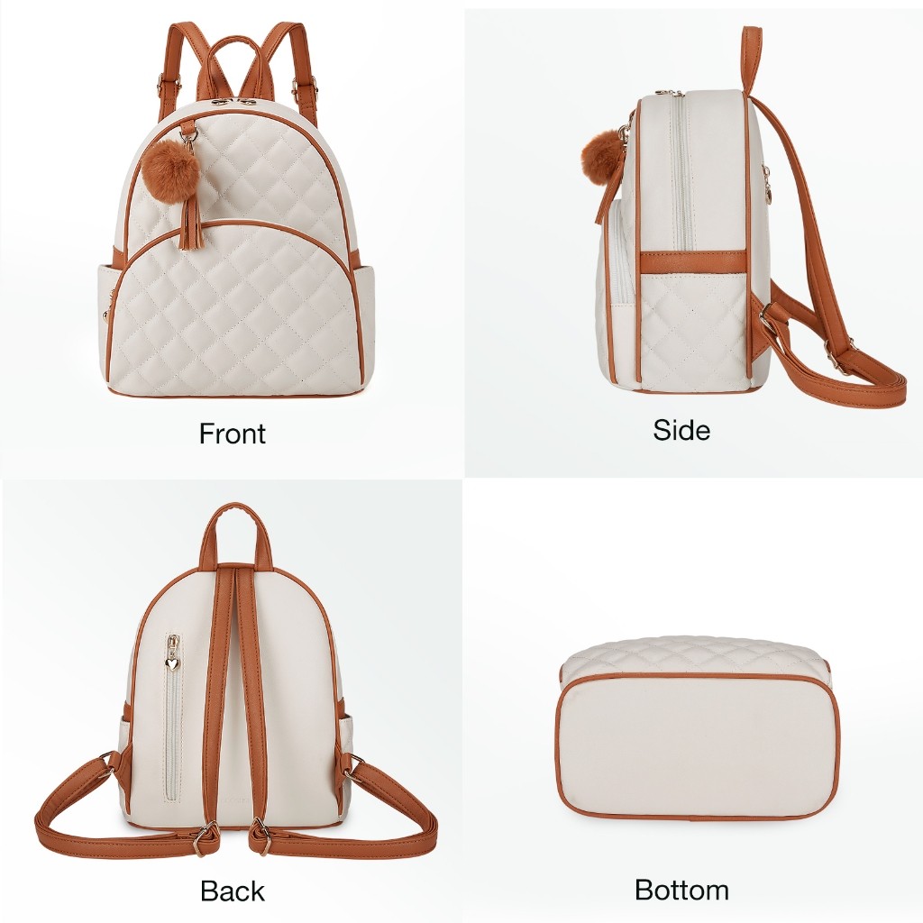 BAGSMART กระเป๋าเป้สะพายหลัง กระเป๋า อเนกประสงค์ จุของได้เยอะ แฟชั่นยอดนิยม กระเป๋าเป้สะพายหลัง หนัง Pu พิมพ์ลาย สำหรับผู้หญิง
