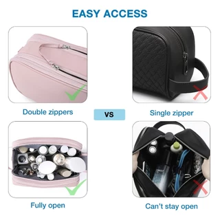 BAGSMART กระเป๋าใส่อุปกรณ์อาบน้ํา กระเป๋าแต่งหน้าเครื่องสําอาง กันน้ํา Dopp Kit Unisex Travel Organizer กระเป๋าเก็บโกนหนวด