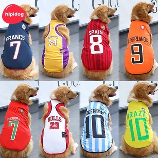 HipidogDog เสื้อกั๊กตาข่าย World Cup เสื้อผ้าสัตว์เลี้ยงทีมบาสเกตบอลเสื้อสุนัขกั๊กสัตว์เลี้ยงขนาดเล็กผ้าสุนัขใหญ่ XS-6XL