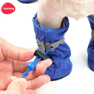 『Hipidog』 รองเท้าบูท กันลื่น กันน้ํา สําหรับสัตว์เลี้ยง สุนัข แมว ไซซ์ S M L XL 4 ชิ้น