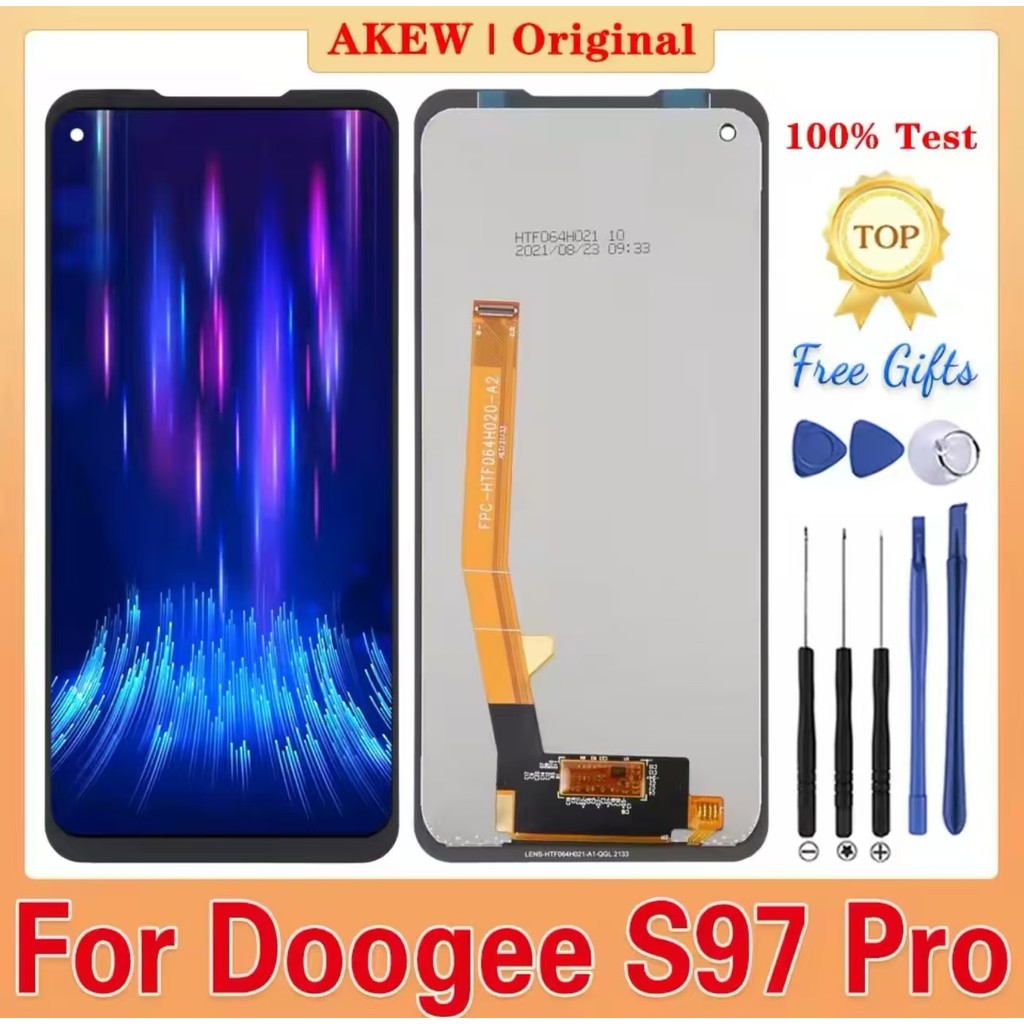 ต้นฉบับ 6.39 "สำหรับจอแสดงผล LCD DOOGEE S97 หน้าจอสัมผัสใหม่ Doogee S97 Pro ทดสอบ 100% โทรศัพท์เปลี่
