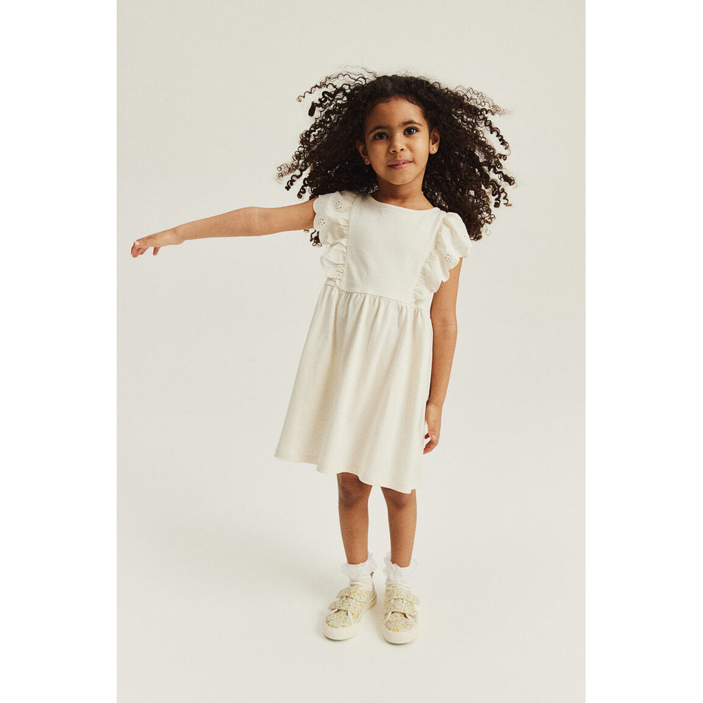 H&M Girl Flounce-trimmed jersey dress 1117898_4