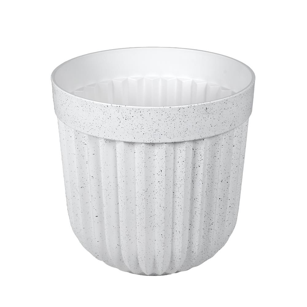 PLASTIC POT SPRING BONNIE 30CM WHITE