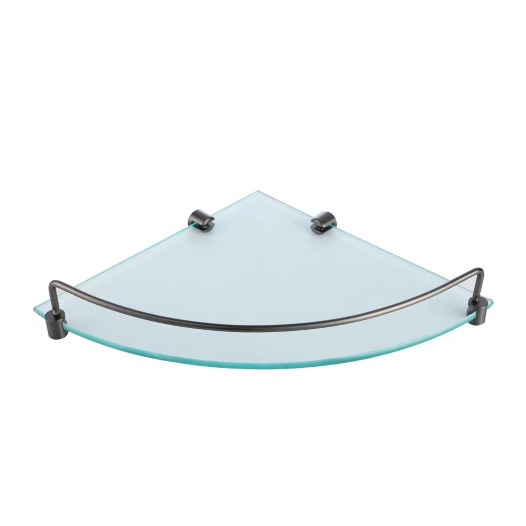 KASSA หิ้งกระจกเข้ามุม รุ่น KS-2302 สีเทากันเมทัล