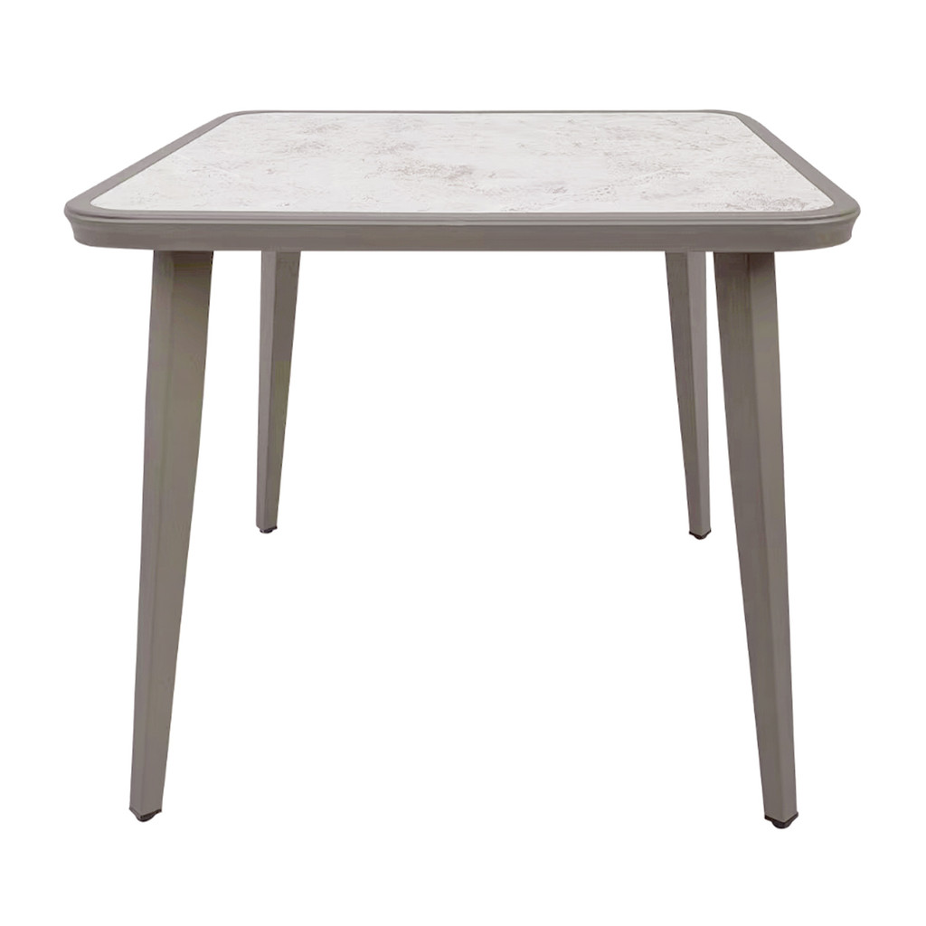 โต๊ะรับประทานอาหารโครงอะลูมิเนียม FONTE รุ่น T-240725 ขนาด 85 x 85 x 75 ซม.