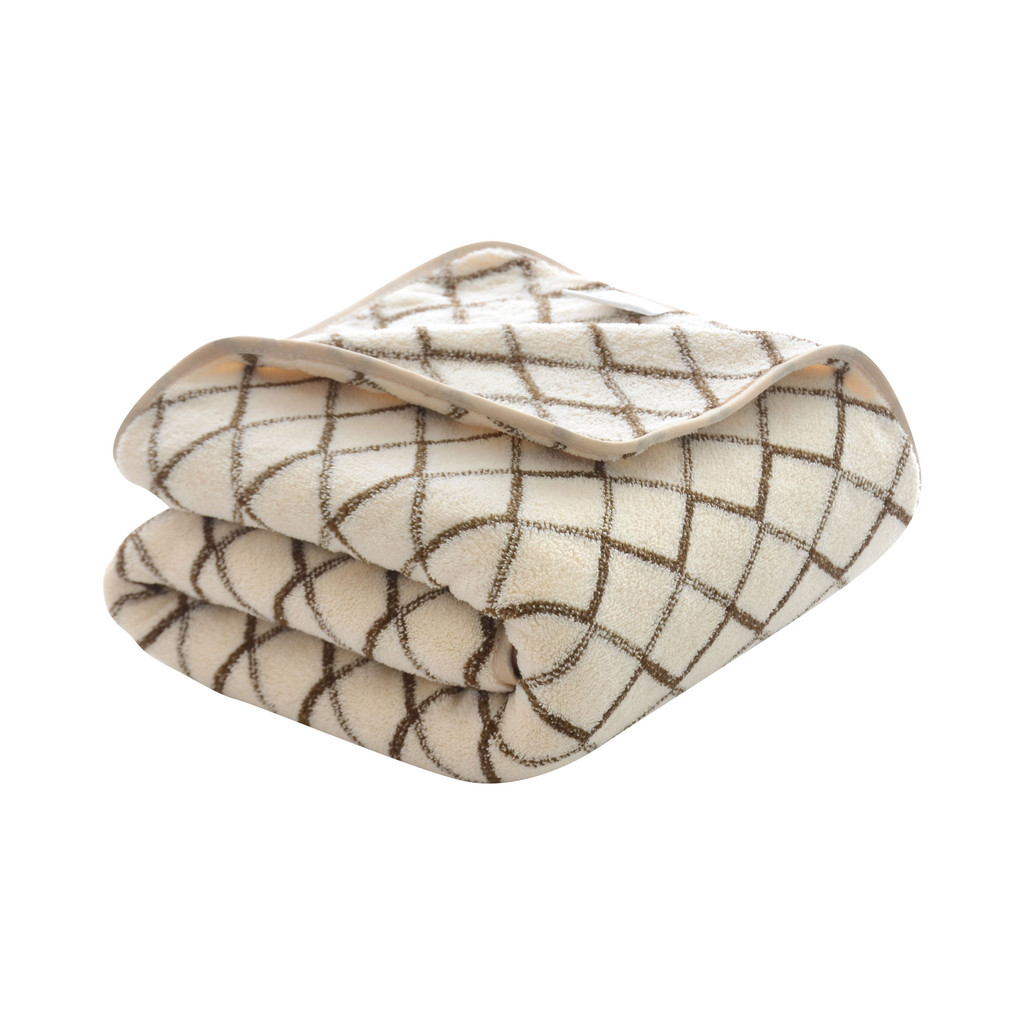 KASSA HOME ผ้าขนหนูเช็ดตัว Jacquard Fleece รุ่น SH7576-T19B-BE ขนาด 69 x 137 ซม. สีเบจ – โปรปัง