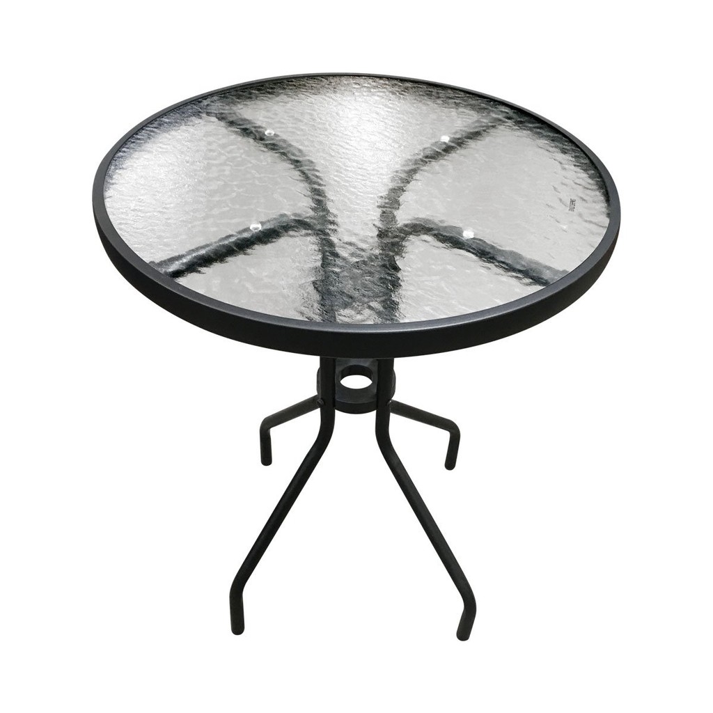 FONTE โต๊ะกระจกกลม BISTRO รุ่น 144.307.02 สีดำ