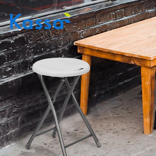 KASSA เก้าอี้สตูลพับได้ รุ่น HM-SC200015R-W สีขาว