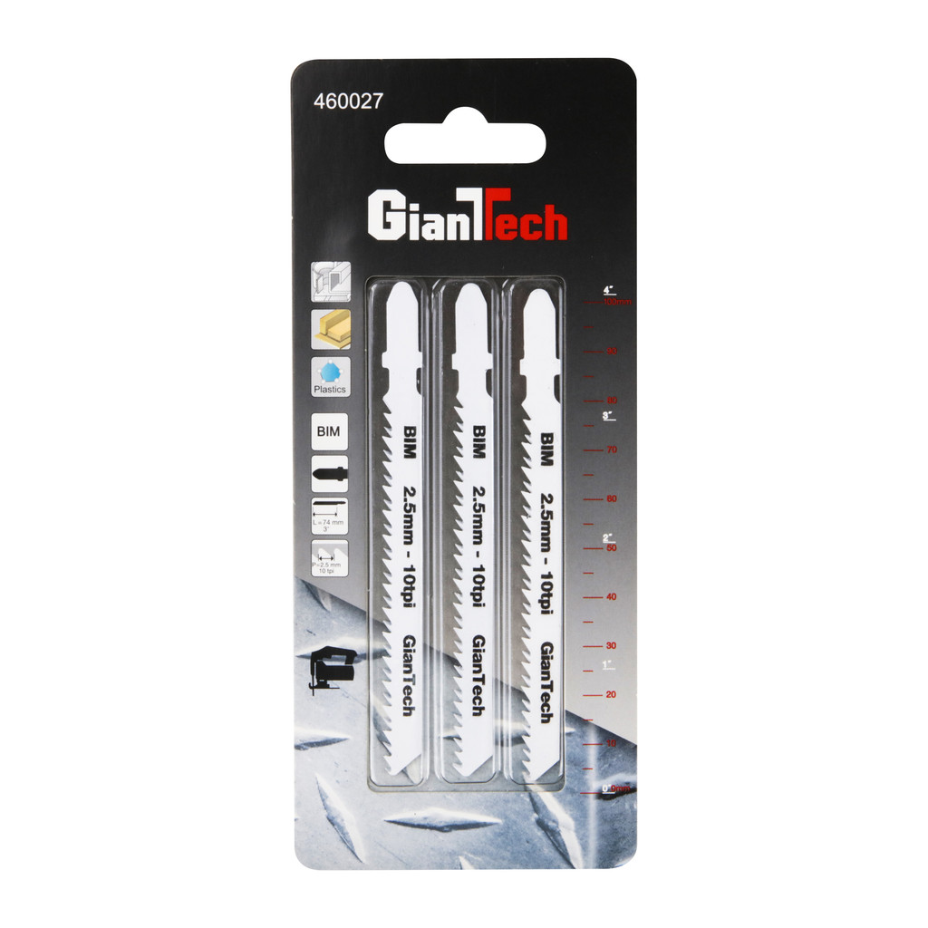 GIANTTECH ใบเลื่อยจิ๊กซอว์ รุ่น 460027 ขนาด 74 - 2.5 มม. (แพ็ค 3 ชิ้น)