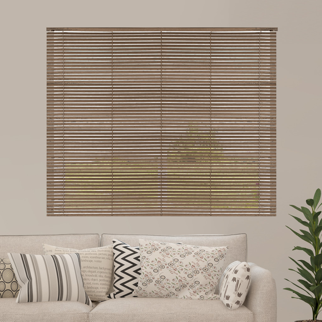 ตกแต่งบ้าน KASSA HOME มู่ลี่ PVC 1 นิ้ว รุ่น RF-M-001 ขนาด 155 x 130 ซม. สีไม้ ส่งด่วน สั่งเลย