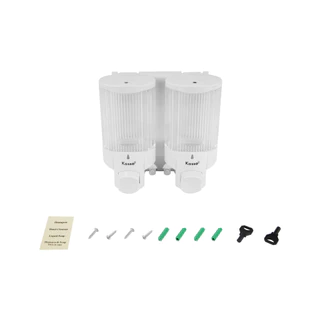 KASSA ที่กดสบู่เหลว 2 ช่อง รุ่น KS-7105A ความจุ 350 มล. สีขาว