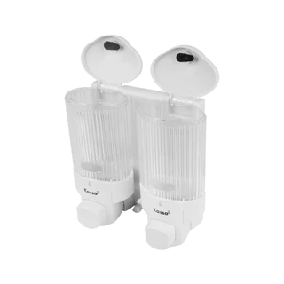 KASSA ที่กดสบู่เหลว 2 ช่อง รุ่น KS-7105A ความจุ 350 มล. สีขาว