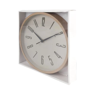 KASSA HOME นาฬิกาแขวนผนังพลาสติก Neat รุ่น JH6427 ขนาด 30.5 x 4.3 x 30.5 ซม. สีครีม