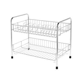 KASSA HOME ชั้นคว่ำจานสเตนเลสแบบตั้งพื้น 2 ชั้น (เล็ก) Dante…