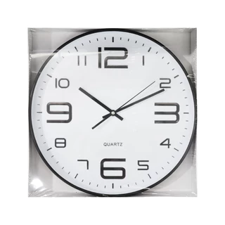 KASSA HOME นาฬิกาแขวนผนังพลาสติก Vida รุ่น JH6308 สีดำ