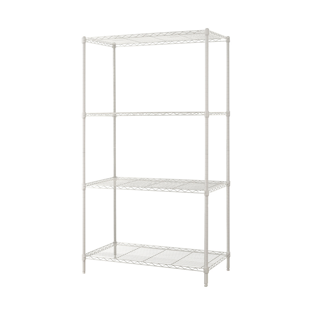 KASSA HOME ชั้นตะแกรงเหล็กอเนกประสงค์ 4 ชั้น Rocky รุ่น A1932-WH ขนาด 90 x 45 x 160 ซม. สีขาว