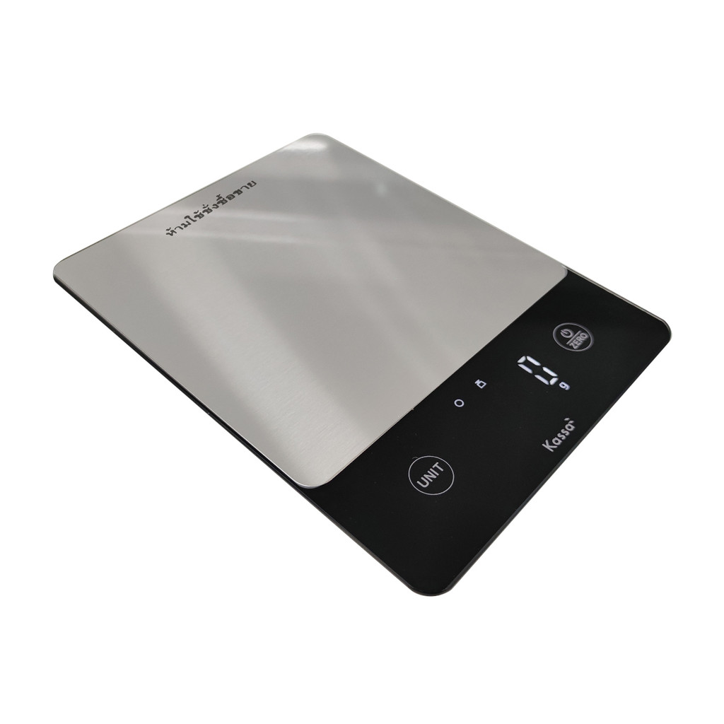 KASSA เครื่องชั่งดิจิทัล รุ่น EK9143 ขนาด 10 กก. / 1 กรัม สีสเตนเลส – ดำ