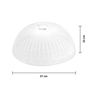 KASSA HOME ฝาชีพลาสติกทรงสูงเบอร์ 55 รุ่น VCP-RS55 ขนาด 57 x 57 x 22 ซม. สีขาว