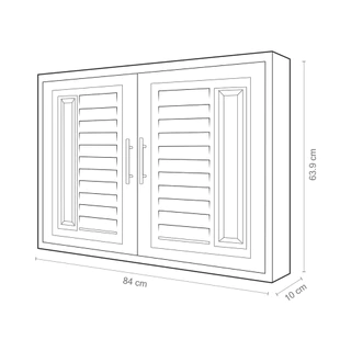ZAGIO บานซิงค์คู่ รุ่น Max8 #3783 ขนาด 84 x 63.9 ซม. สีขาว