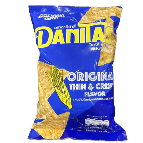 Danitas Torilla Chips 200G ขนมทอดกรอบที่ทำจากแป้งข้าวโพด รูปสามเหลี่ยม
