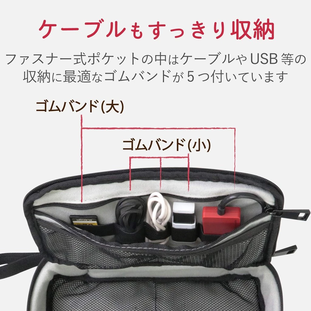 ELECOM Travel Gadget Pouch BMA-F01XNV Navy thumbnail 7