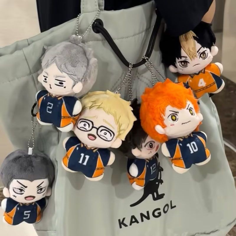Haikyuu!! Tobio Kageyama Shoyo Hinata Cotton Doll Oikawa Tooru Tsukishima Kei Keychain for Girls520G
