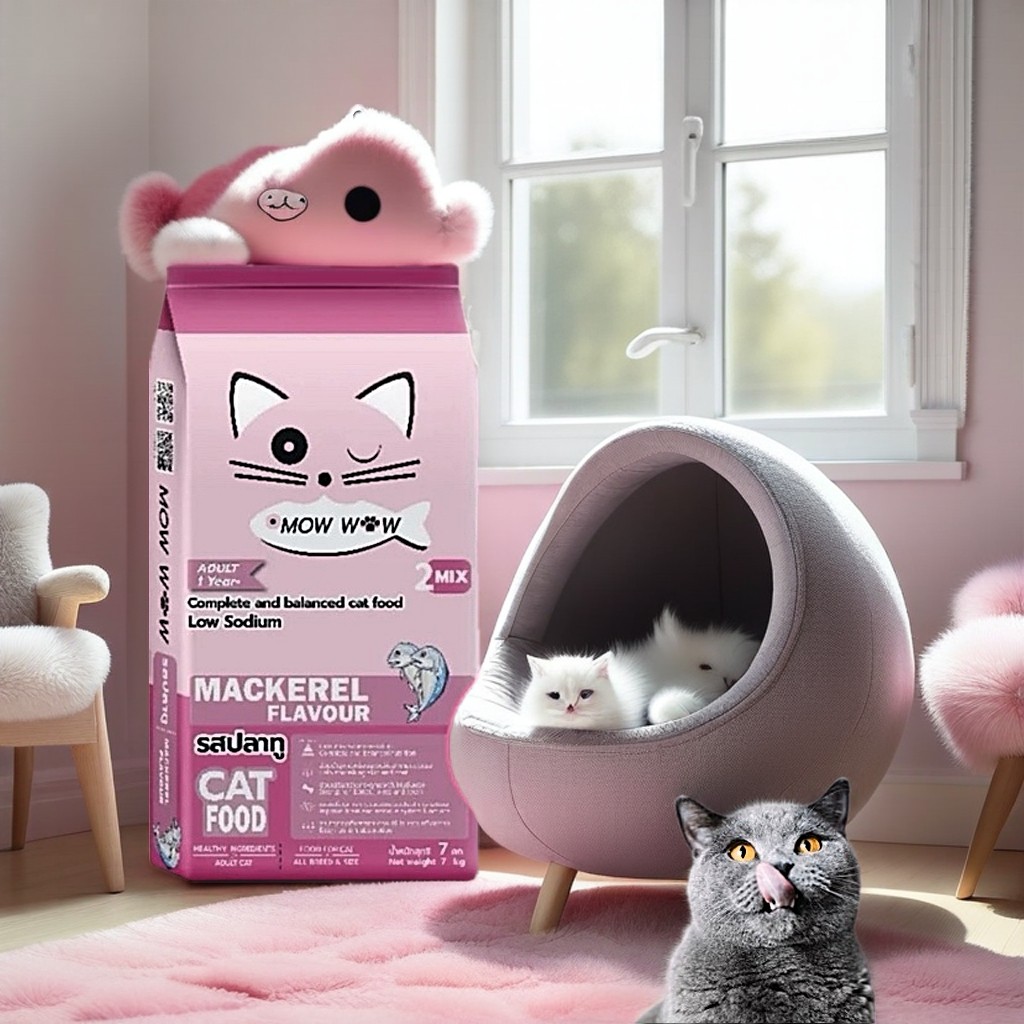 7กก, Mow Wow, อาหารแมวชนิดเม็ด, รสปลาทู