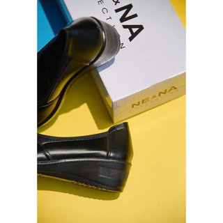 รองเท้าเเฟชั่นผู้หญิงเเบบคัชชูทำงาน Slip on ส้นเตี้ย No. S002 NE&NA Collection Shoes