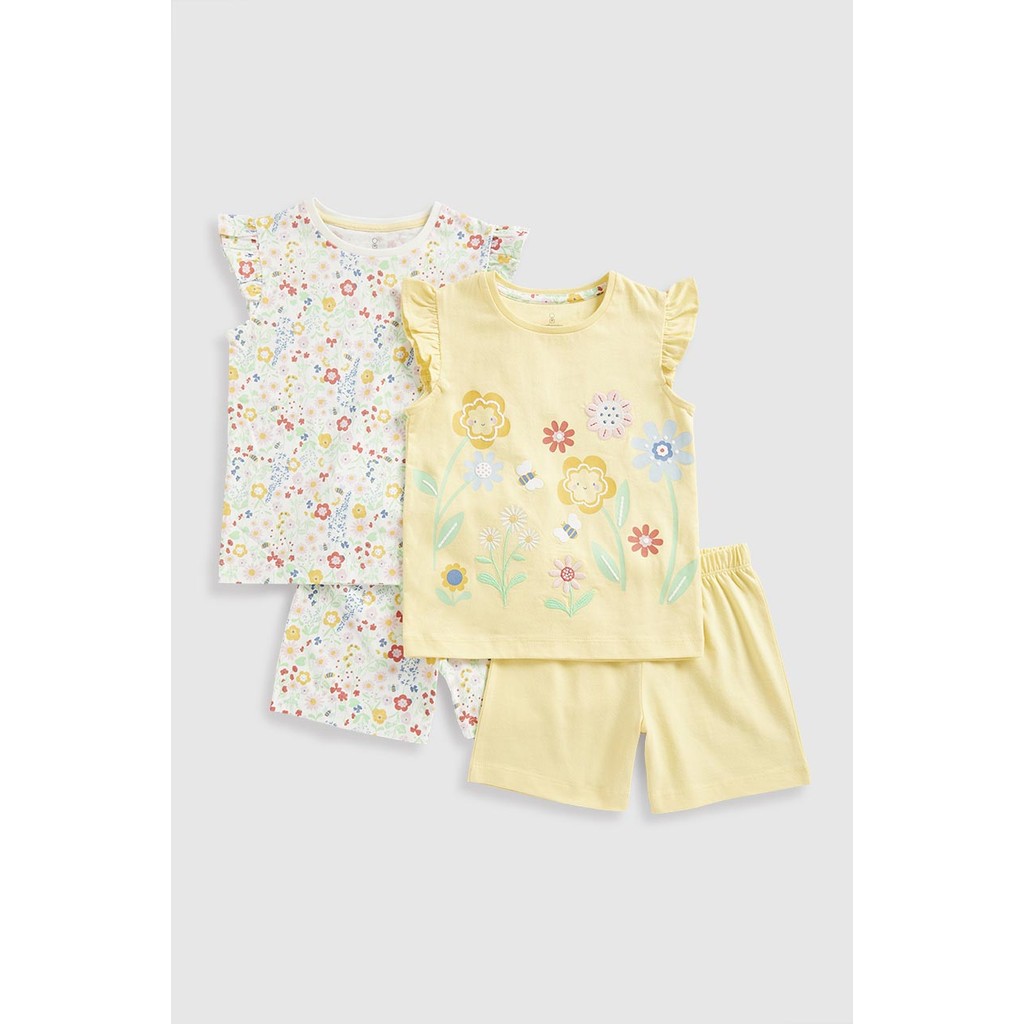 Mothercare بيجاما بنات قصيرة بالزهور (قطعتان) — صورة 2