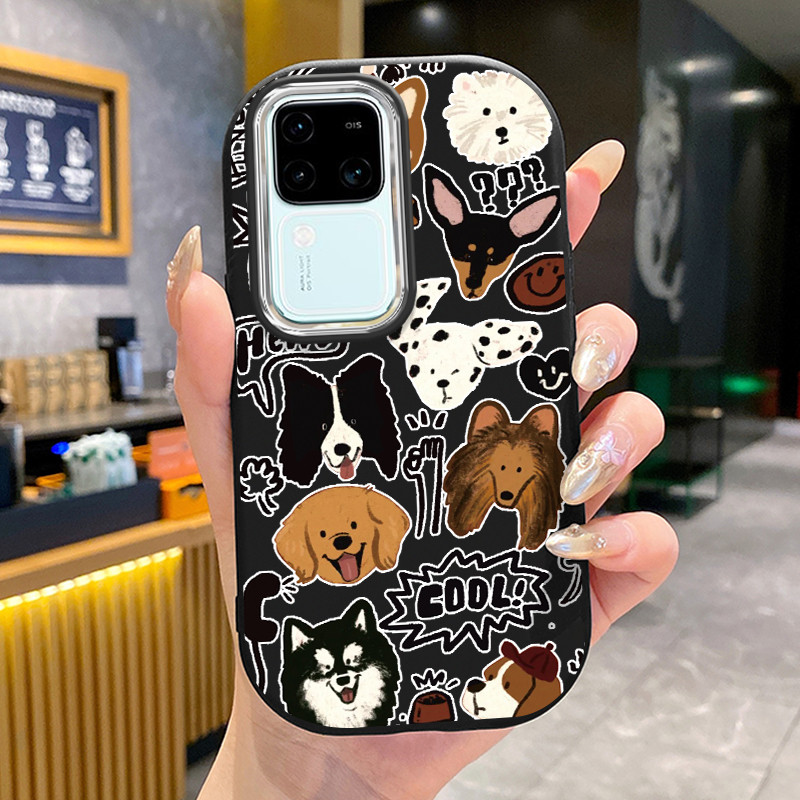 เคสสำหรับ VIVO V30 Pro 5G V29 Pro V29e V27 PRo 5G V23 V23i V20 Pro S1 S7 เคสโทรศัพท์สุนัขเย็น